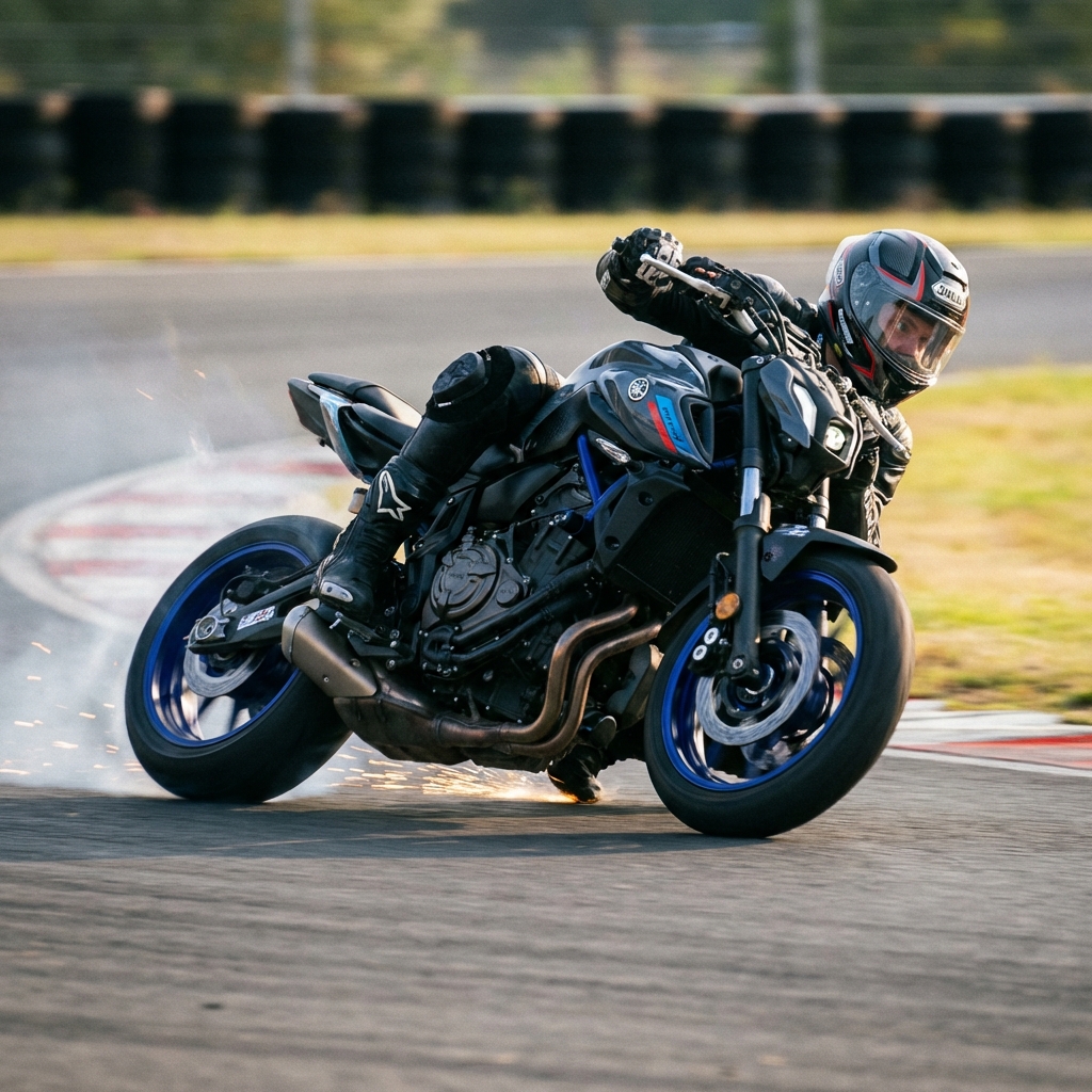 Yamaha MT-07 Track Riding