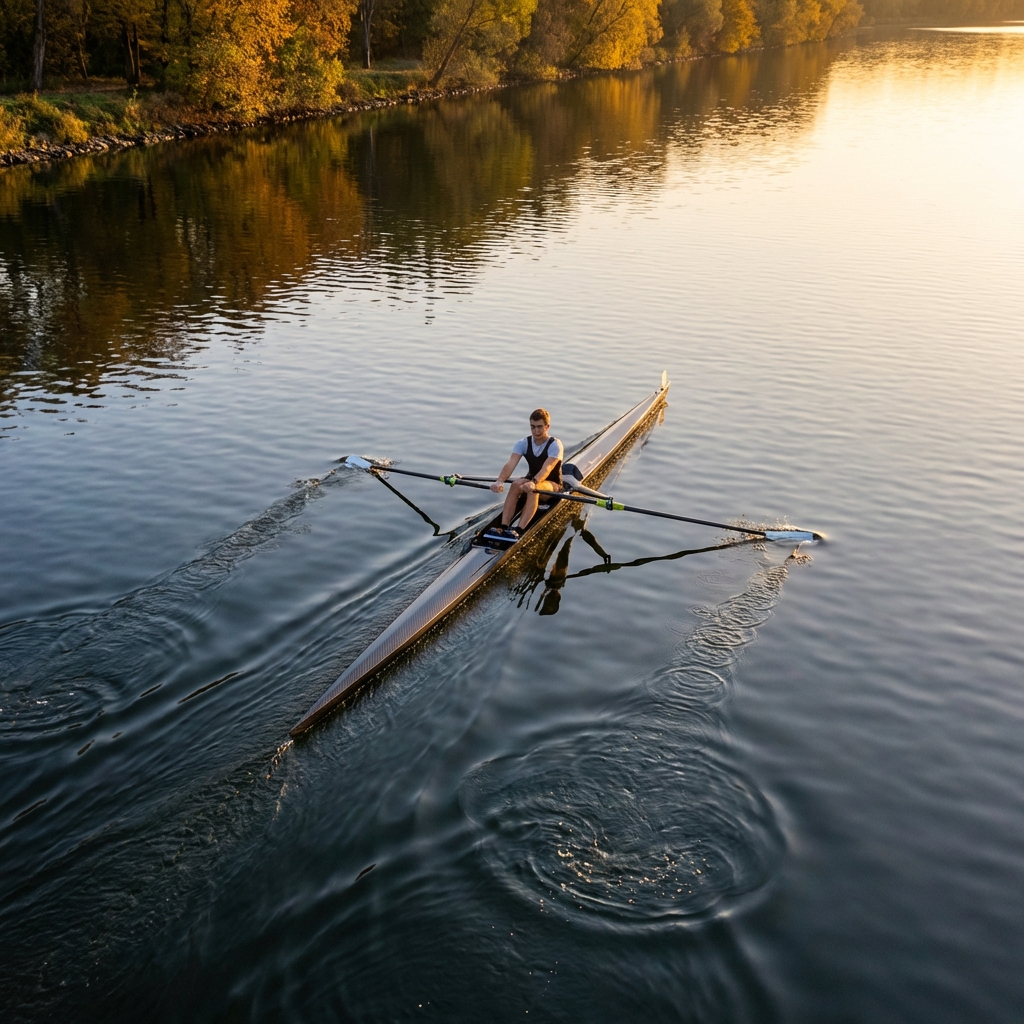 Rowing Boat on Water