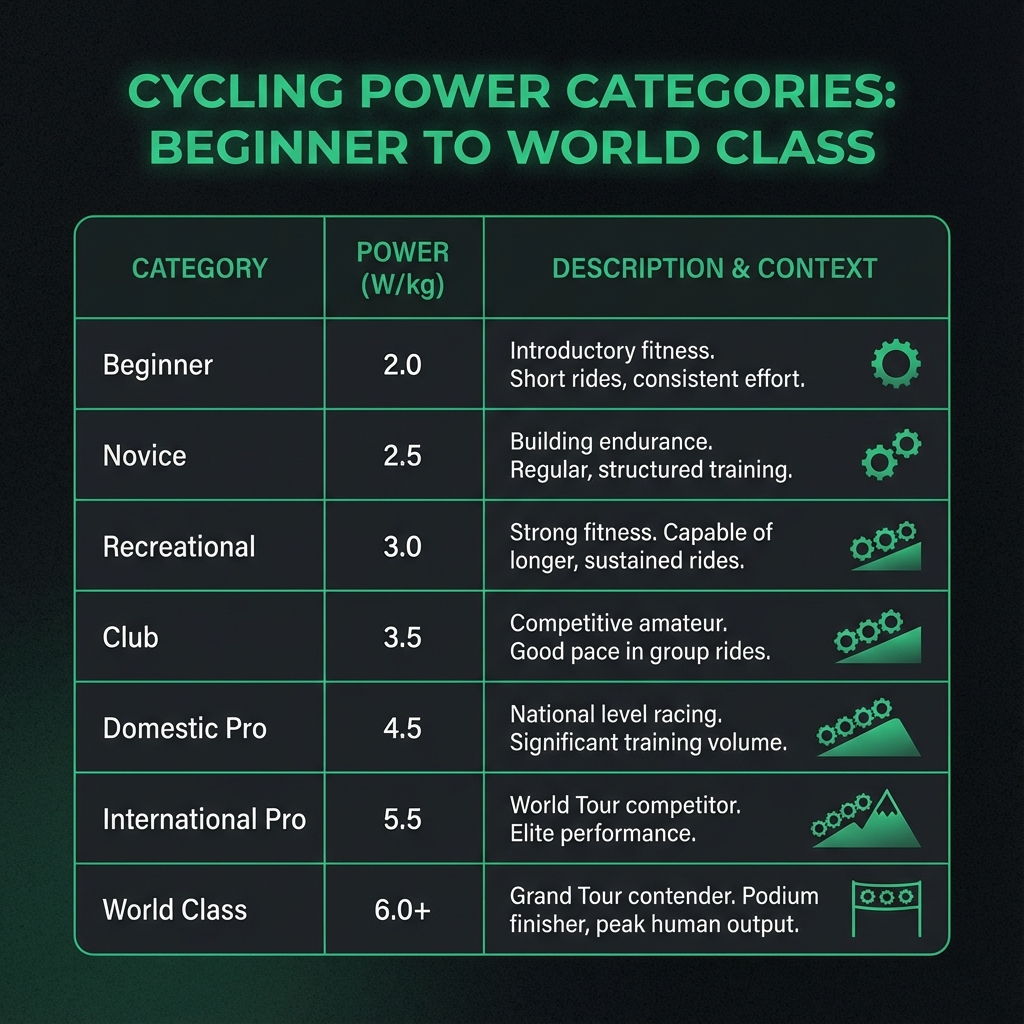 Cycling Power Categories